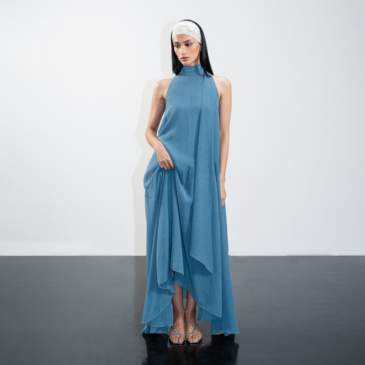 Halter-Neck Layered Dress