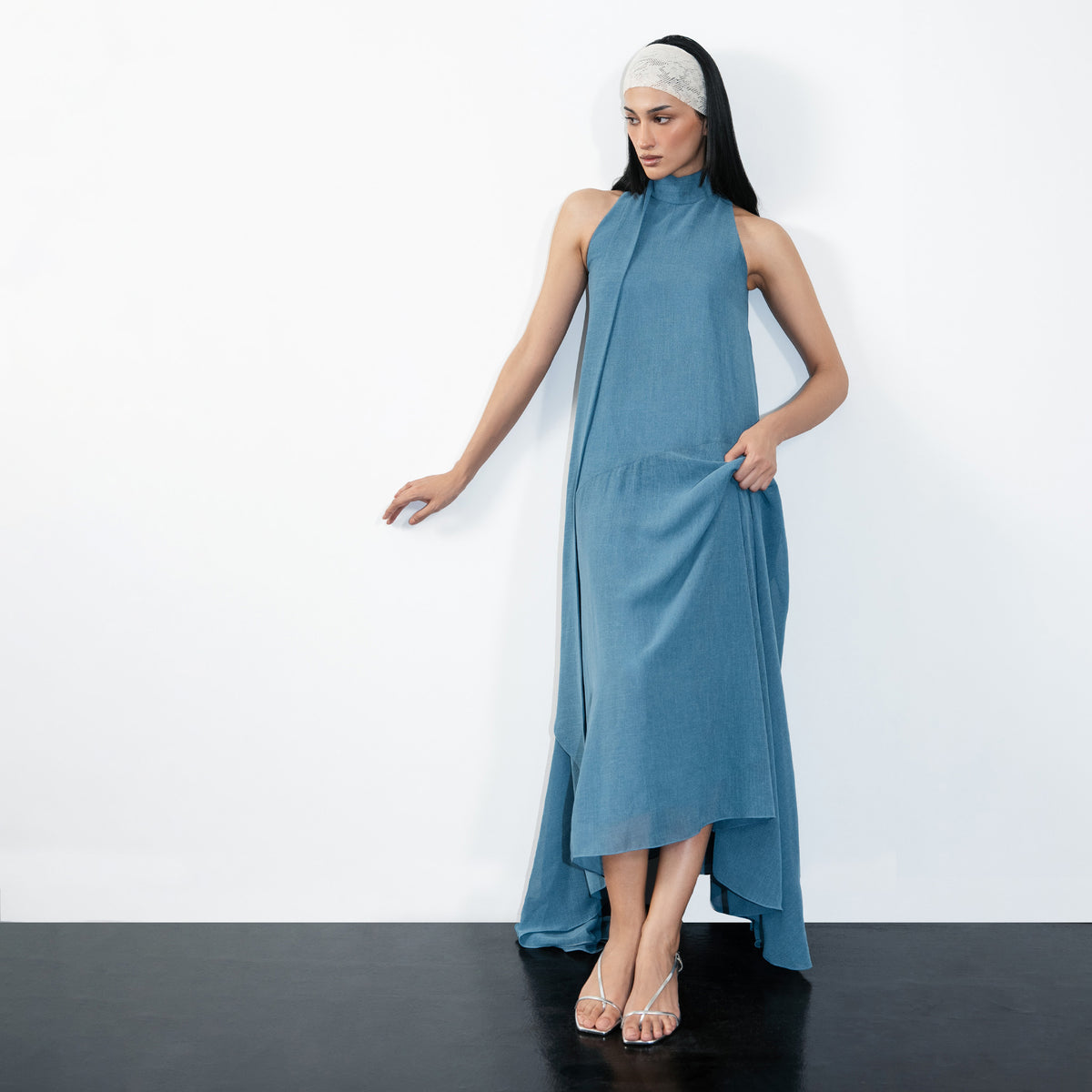 Halter-Neck Layered Dress